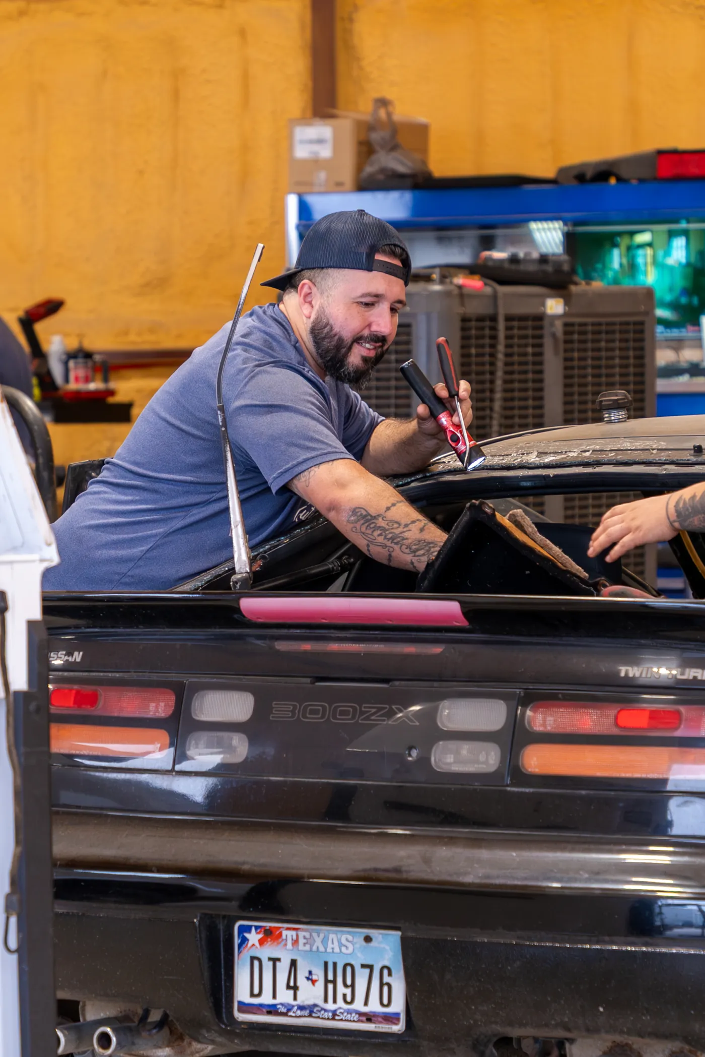 Guzman Automotive technician servicing a clutch